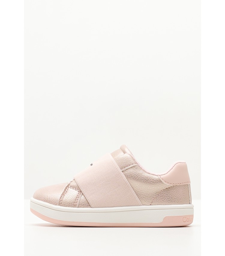 Kids Casual Shoes Lowcut.Glit Pink ECOleather Calvin Klein