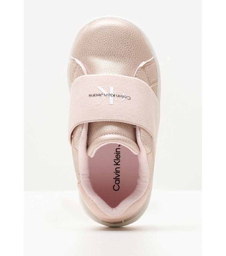 Kids Casual Shoes Lowcut.Glit Pink ECOleather Calvin Klein