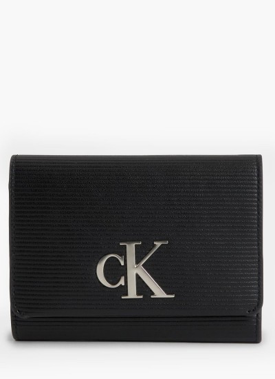 Γυναικεία Πορτοφόλια Must.Slip.Emb Μαύρο ECOleather Calvin Klein