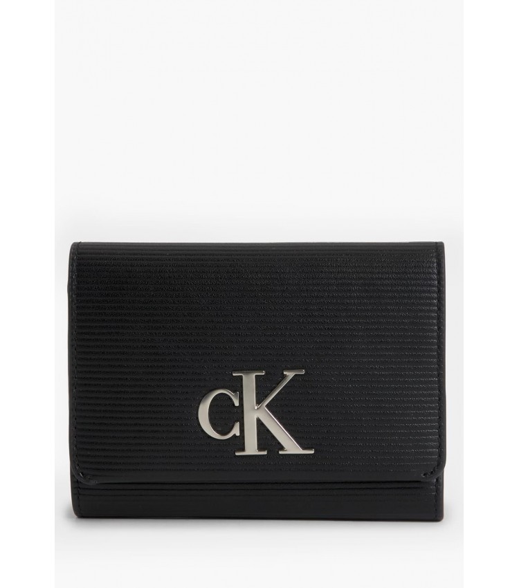 Women Wallets Minimal.Trifold Black ECOleather Calvin Klein