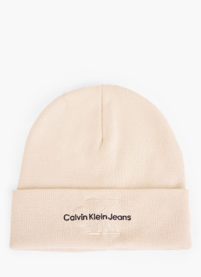 Γυναικείοι Σκούφοι Monologo.Embro Μαύρο Βαμβάκι Calvin Klein