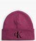 Women Caps  Monologo.Embro Purple Cotton Calvin Klein