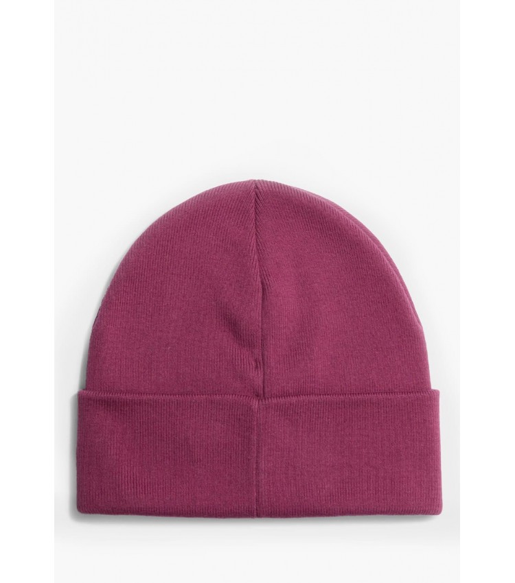 Women Caps  Monologo.Embro Purple Cotton Calvin Klein