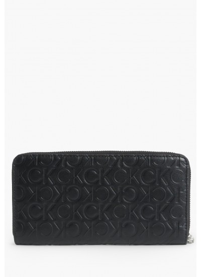 Women Wallets Must.Slip.Emb Black ECOleather Calvin Klein