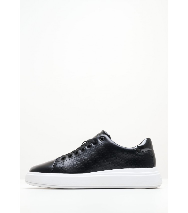 Women Casual Shoes Raised.Nano Black Leather Calvin Klein