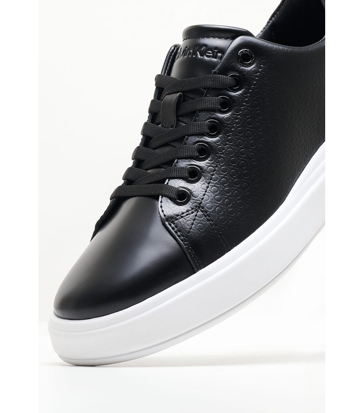 Women Casual Shoes Raised.Nano Black Leather Calvin Klein