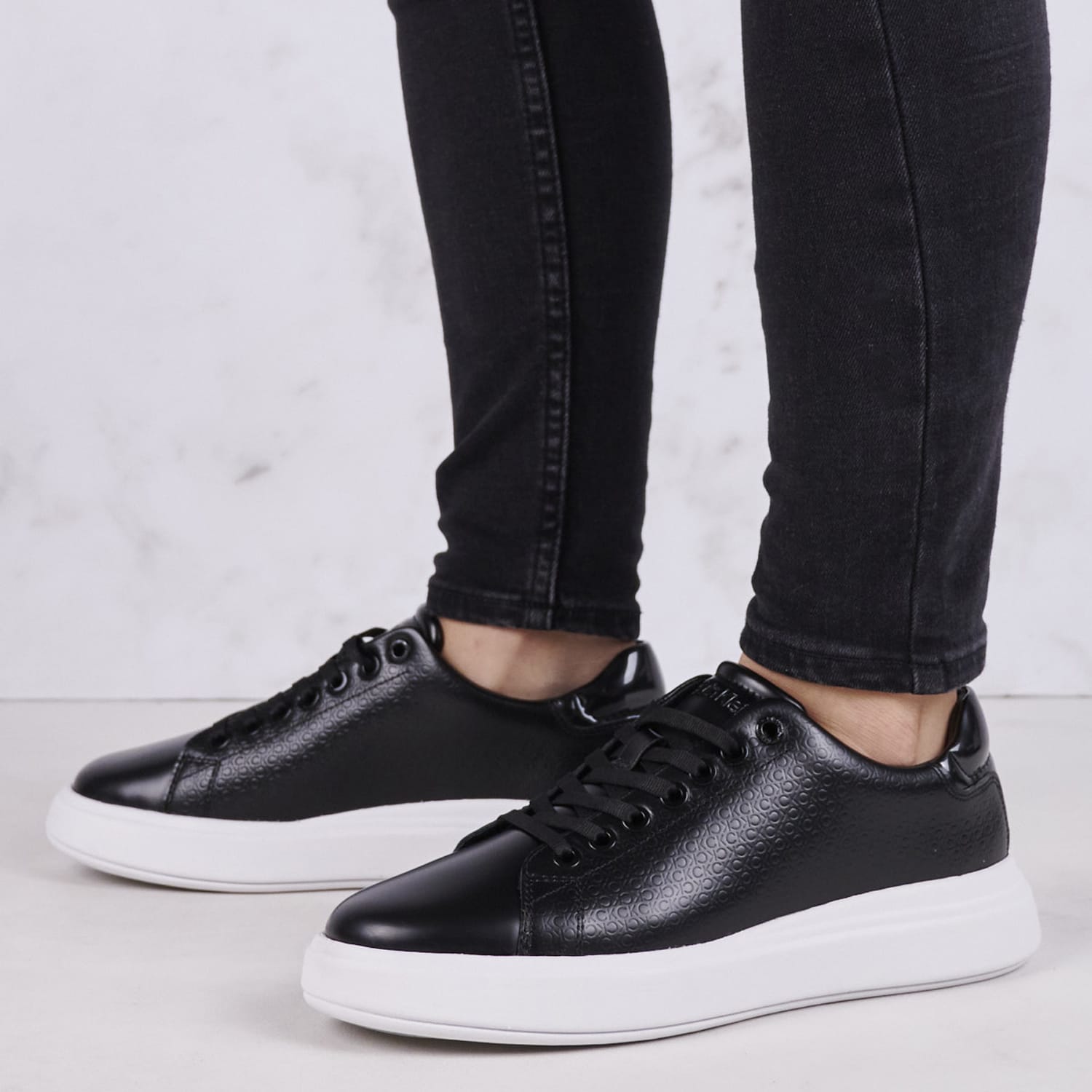 Γυναικεία Παπούτσια Casual Raised.Nano Μαύρο Δέρμα Calvin Klein Γυναικεία Παπούτσια Casual Raised.Nano Μαύρο Δέρμα Calvin Klein