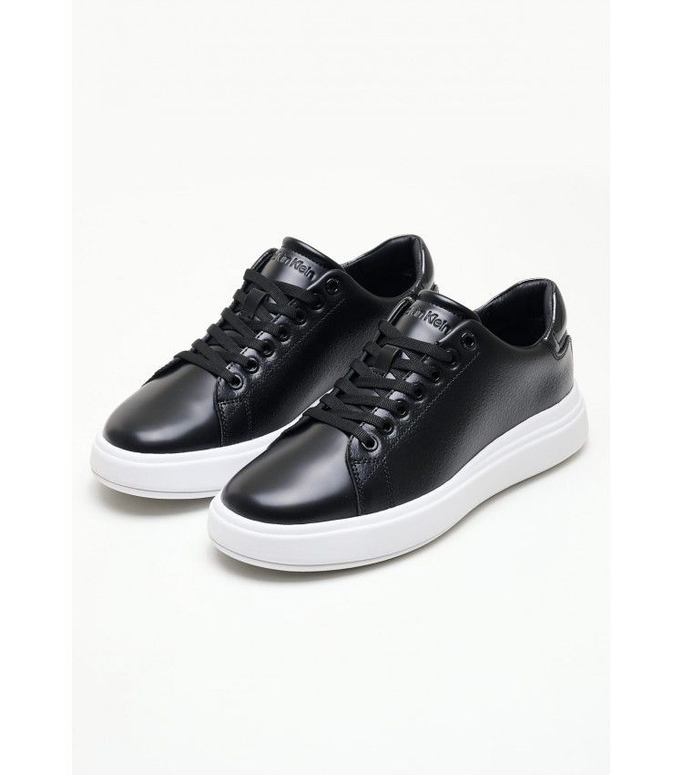 Women Casual Shoes Raised.Nano Black Leather Calvin Klein