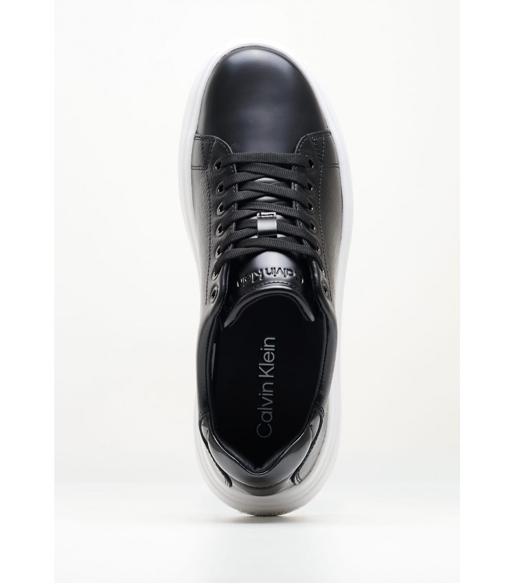 Women Casual Shoes Raised.Nano Black Leather Calvin Klein