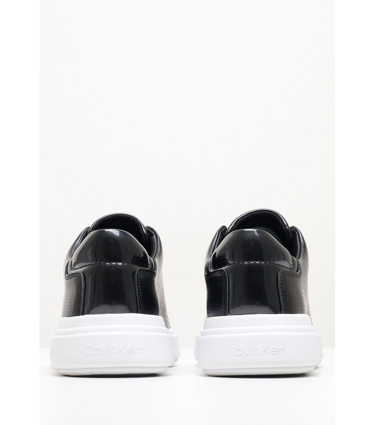 Women Casual Shoes Raised.Nano Black Leather Calvin Klein