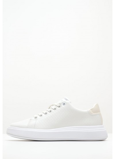 Women Casual Shoes Raised.Nano White Leather Calvin Klein