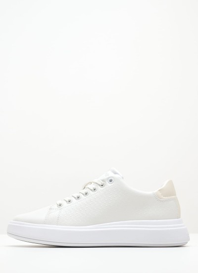 Women Casual Shoes Raised.Nano White Leather Calvin Klein