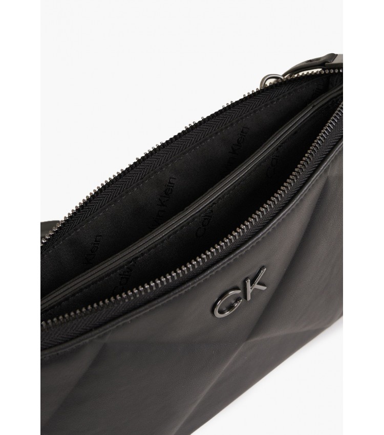 Women Bags Rlock.Quilt Black ECOleather Calvin Klein