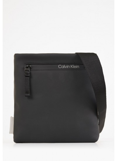 Ανδρικές Τσάντες Rubberized.Flatpack Μαύρο ECOleather Calvin Klein