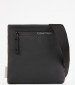 Men Bags Rubberized.Flatpack Black ECOleather Calvin Klein