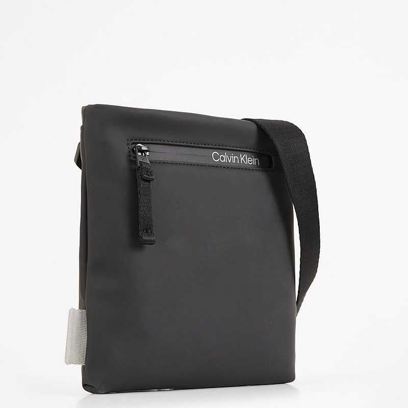 Men Bags Rubberized.Flatpack Black ECOleather Calvin Klein