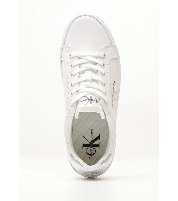 Γυναικεία Παπούτσια Casual Vulc.Laceup Άσπρο Δέρμα Calvin Klein