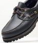 Men Sailing shoes C14 Black Leather Sea and City