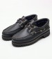 Men Sailing shoes C14 Black Leather Sea and City