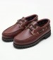 Men Sailing shoes C14 Brown Leather Sea and City