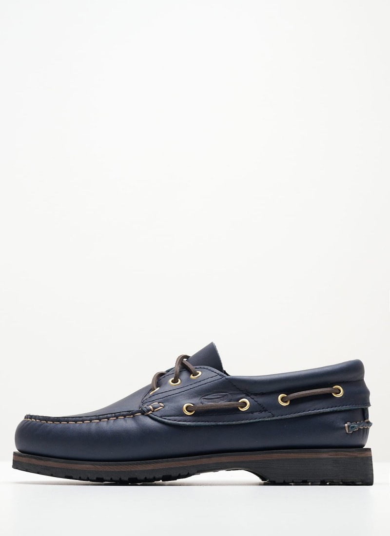 Men Sailing shoes C55 Blue Leather mortoglou.gr eshop