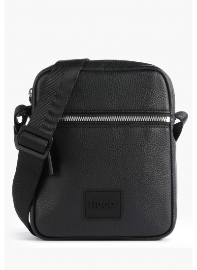 Men Bags Ethon.Cross Black ECOleather Hugo