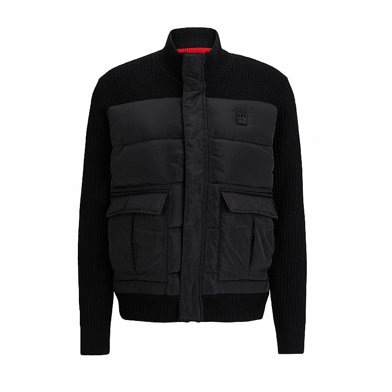 Men Jackets thin Sibor Black Cotton Hugo