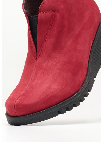 Women Boots 20844 Red Nubuck Leather Pepe Menargues