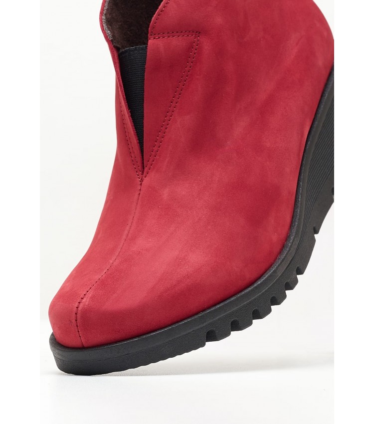 Women Boots 20844 Red Nubuck Leather Pepe Menargues
