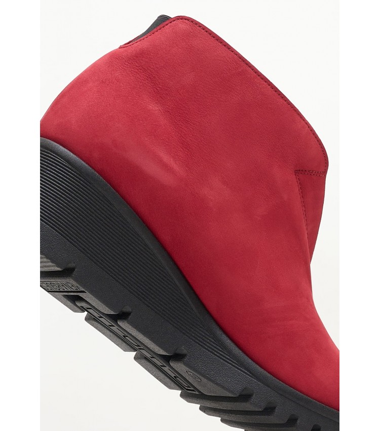 Women Boots 20844 Red Nubuck Leather Pepe Menargues