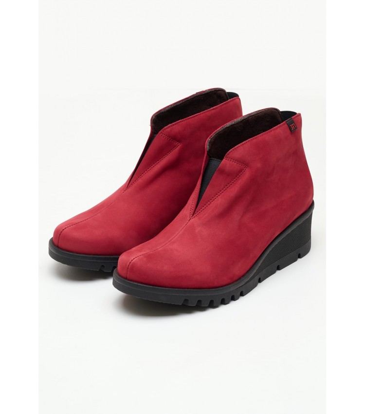 Women Boots 20844 Red Nubuck Leather Pepe Menargues