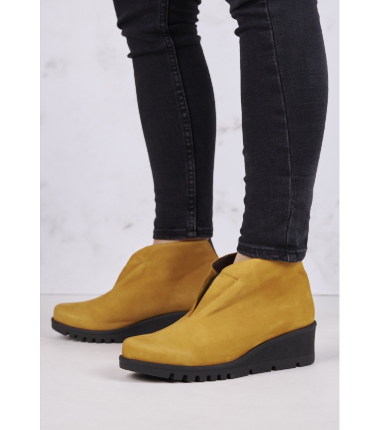 Women Boots 20844 Yellow Nubuck Leather Pepe Menargues