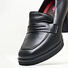 Women Moccasins 21280 Black Leather Pepe Menargues Women Moccasins 21280 Black Leather Pepe Menargues