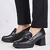 Women Moccasins 21280 Black Leather Pepe Menargues Women Moccasins 21280 Black Leather Pepe Menargues