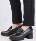 Women Moccasins 21280 Black Leather Pepe Menargues