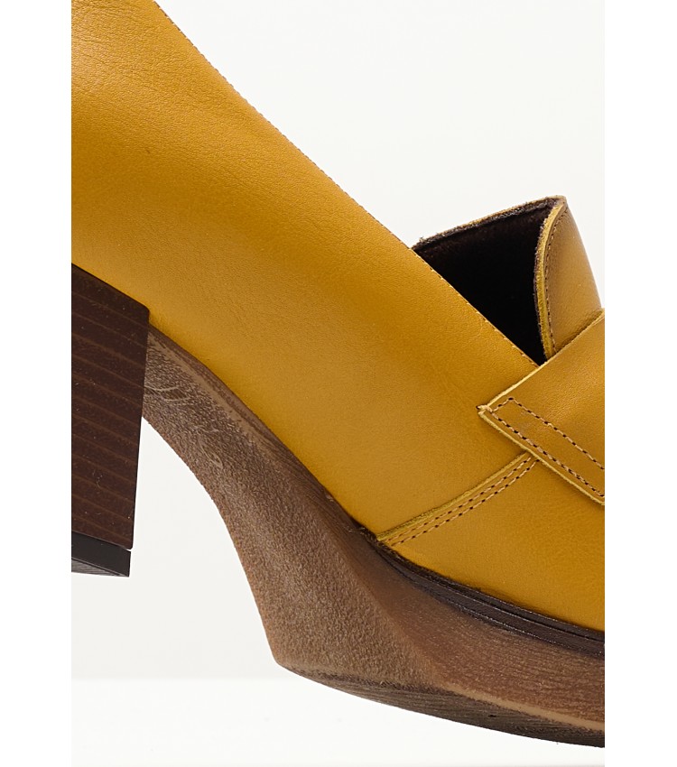 Women Moccasins 21280 Yellow Leather Pepe Menargues