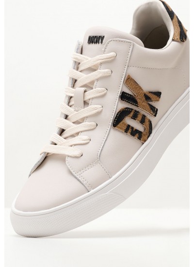 Women Casual Shoes Abeni Beige Leather DKNY