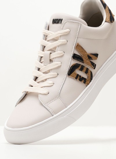 Women Casual Shoes Abeni Beige Leather DKNY