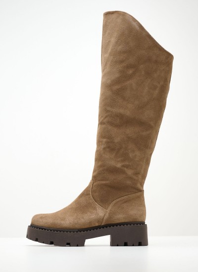 Women Boots 220 Taupe Buckskin Mortoglou