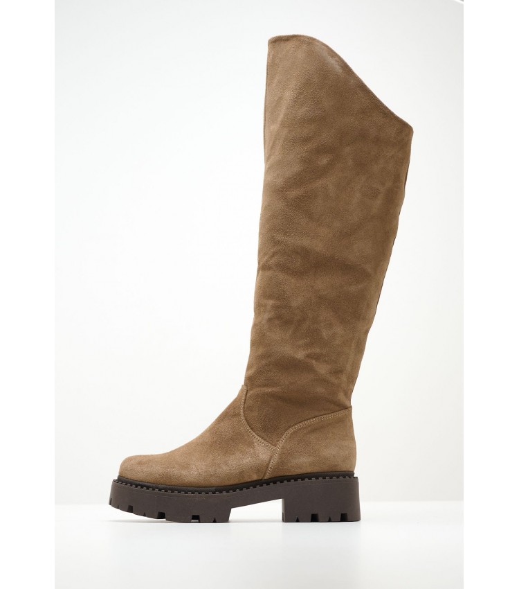 Women Boots 220 Taupe Buckskin Mortoglou