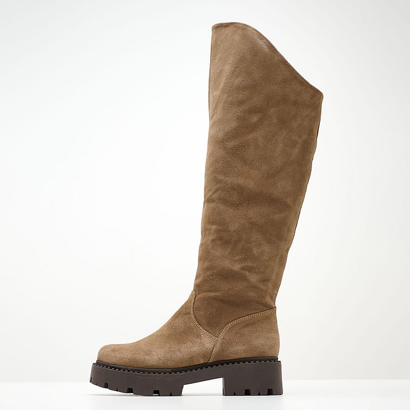 Women Boots 220 Taupe Buckskin Mortoglou