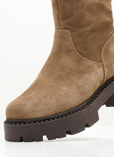 Women Boots 220 Taupe Buckskin Mortoglou