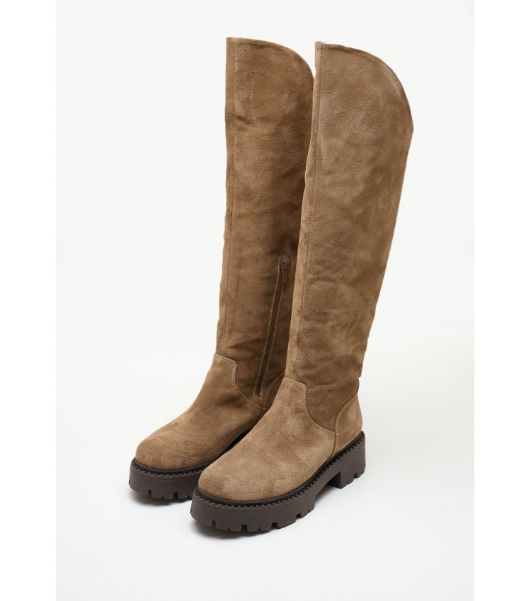 Women Boots 220 Taupe Buckskin Mortoglou