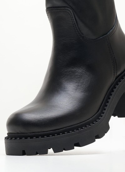 Women Boots 440 Black Leather Mortoglou