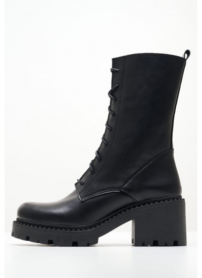 Women Boots 470 Black Leather Mortoglou