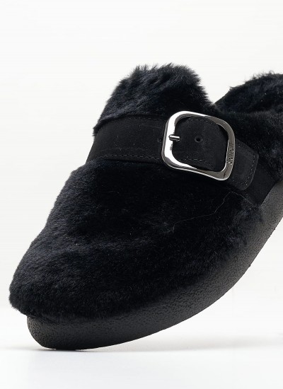 Women Sleepers Ivy.Buckle Black Eco Fur Scholl