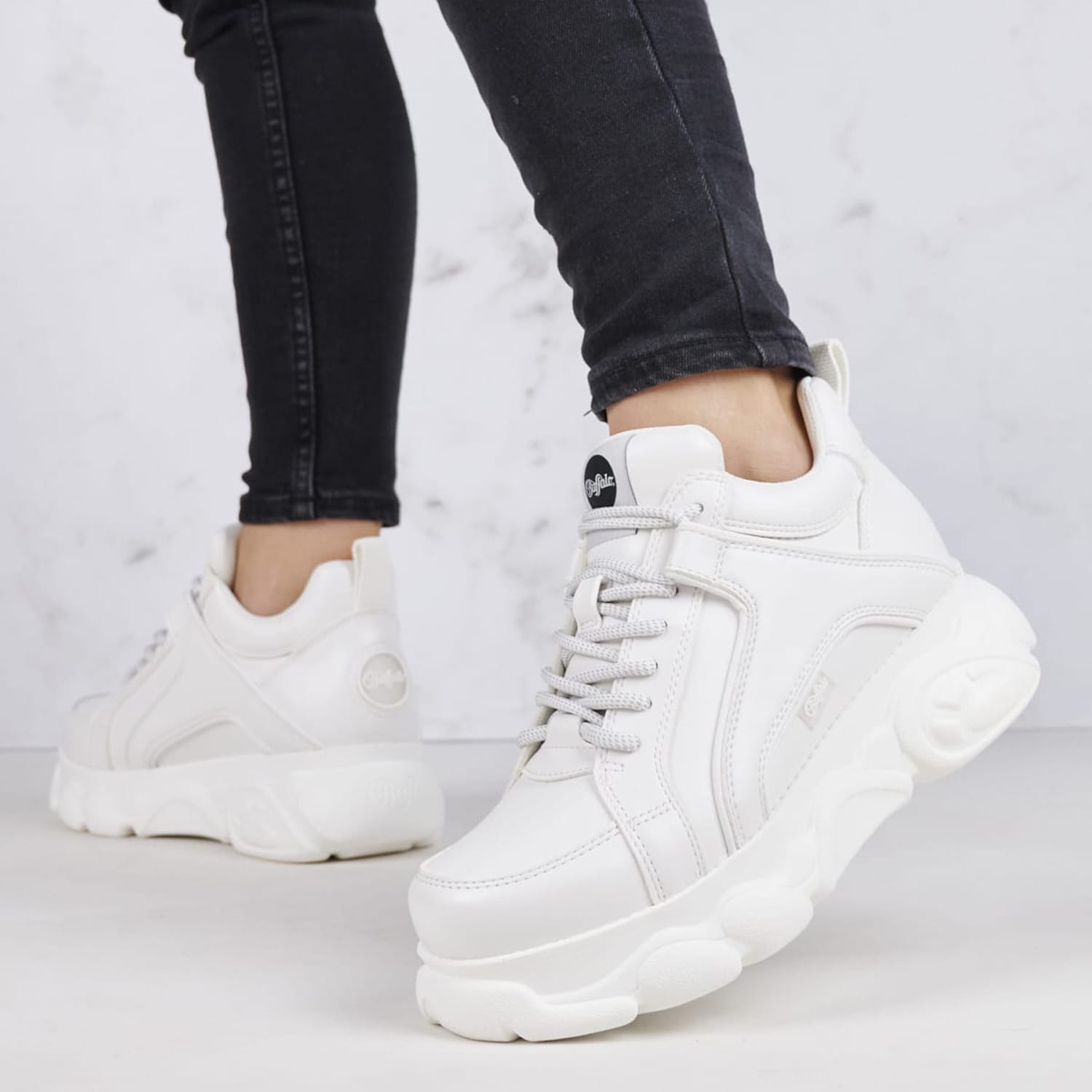 Γυναικεία Παπούτσια Casual Cld.Corin Άσπρο ECOleather Buffalo Γυναικεία Παπούτσια Casual Cld.Corin Άσπρο ECOleather Buffalo