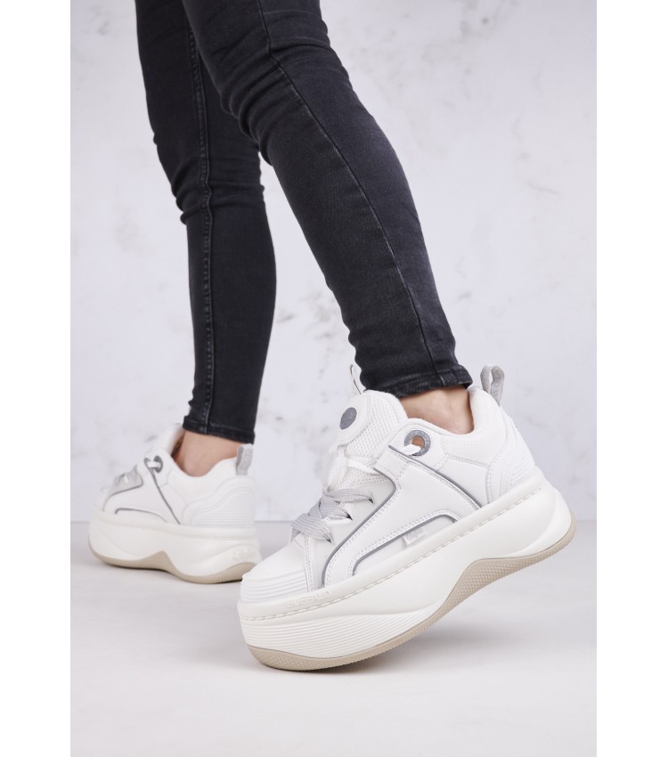 Women Casual Shoes Orcus White ECOleather Buffalo