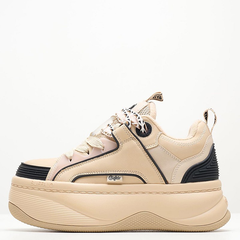 Women Casual Shoes Orcus Beige ECOleather Buffalo