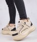 Women Casual Shoes Orcus Beige ECOleather Buffalo